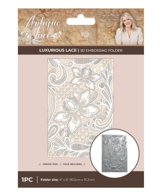 Classeur d'embossage, Crafter's companion - Antique Lace - dimension : 15.2x10.2cm environ