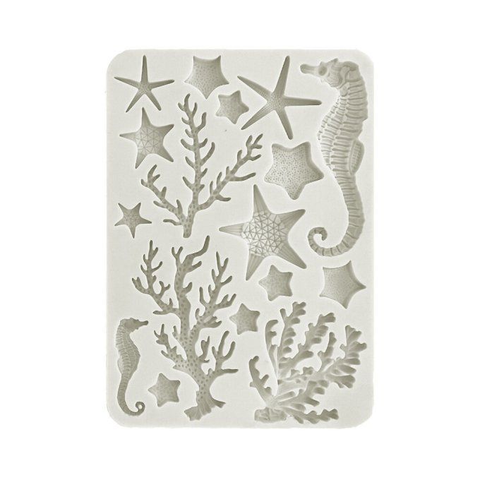 Moule en silicone, Sea Land,  Stampéria - format A5  - 14.5x21cm