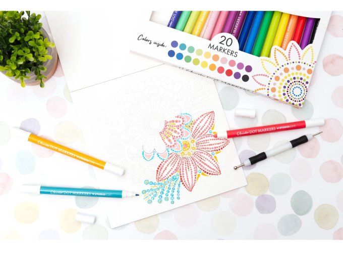 20 feutres, StudioLight - Dot markers