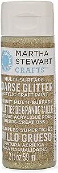 Peinture acrylique Martha stewart à paillettes - 59ml - couleur florentine gold