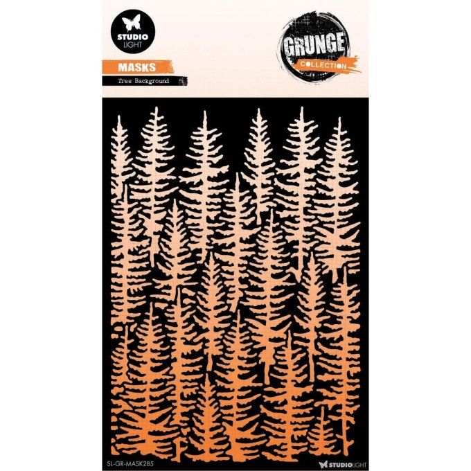 Mask/Stencil- StudioLight, Grunge collection - Tree background - dimension : 14.8x20.5cm environ