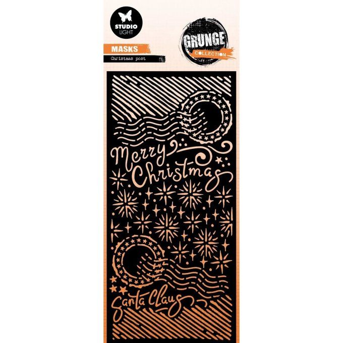 Mask/Stencil- StudioLight, Grunge collection - christmas post - dimension : 10x21cm environ