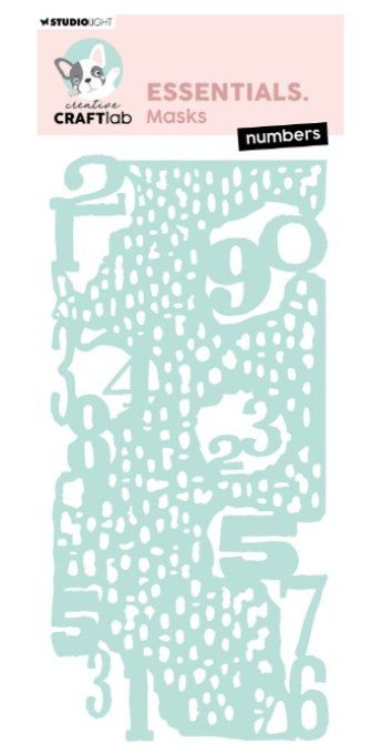 Pochoir - Craftlab, studiolight - Numbers, dimensions : 9.8x21cm environ 