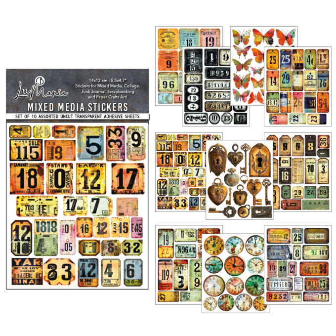 Ciao Bella - Lot de 10 feuilles de dimension 14x12cm - Scratched labels (stickers)