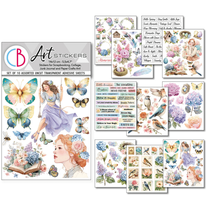 Ciao Bella - Lot de 10 feuilles de dimension 14x12cm - Daydreams (stickers)