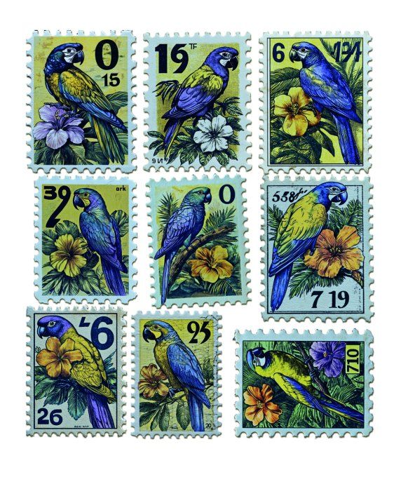 Ciao Bella - Lot de 10 feuilles de dimension 14x12cm - Faraway mail (stickers)