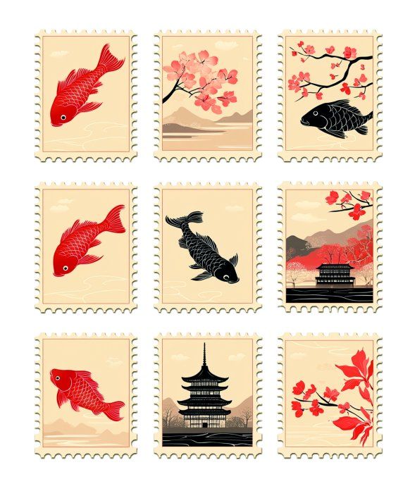 Ciao Bella - Lot de 10 feuilles de dimension 14x12cm - Faraway mail (stickers)