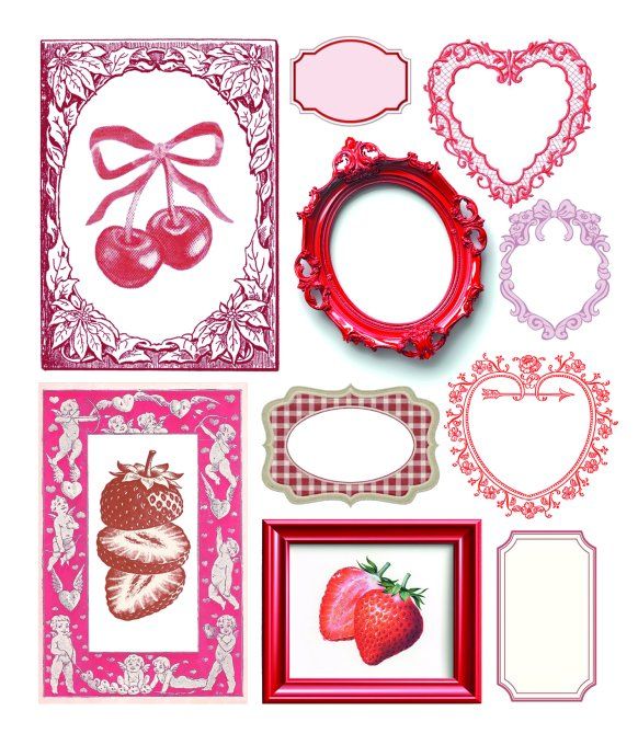 Ciao Bella - Lot de 10 feuilles de dimension 14x12cm - Whisper frames (stickers) 