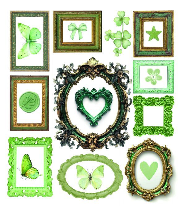 Ciao Bella - Lot de 10 feuilles de dimension 14x12cm - Whisper frames (stickers) 