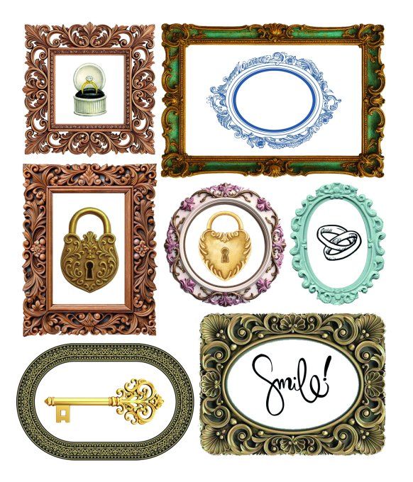 Ciao Bella - Lot de 10 feuilles de dimension 14x12cm - Whisper frames (stickers) 