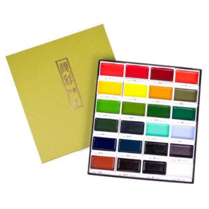 Aquarelle - 24 couleurs - Kuretake, Gansai Tambi 