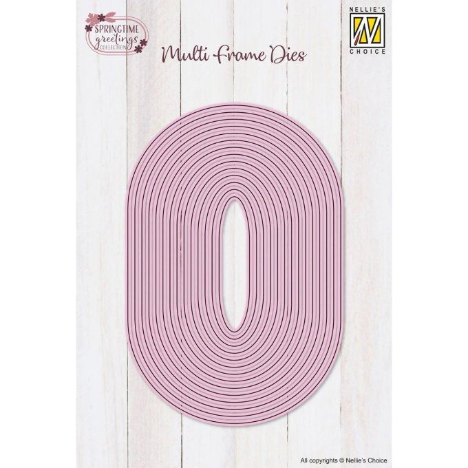 14 Dies/matrices de découpe, Nellie's, ovales