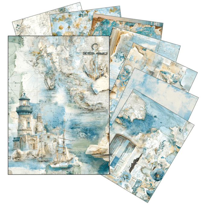 Ciao Bella, 8 Feuille de riz, Format A5 - Edge of the Ocean