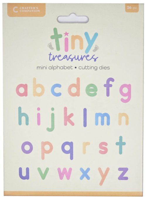 Ensemble de 26 dies, Alphabet, Tiny treasures, crafter's companion 