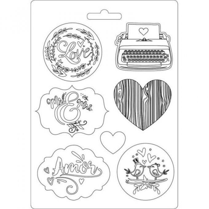 Moule thermoformé, Love story, Stampéria - format A5