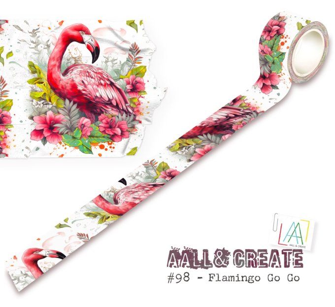 Masking tape, AALL, Flamingo go go - dimension 25mm x 10m