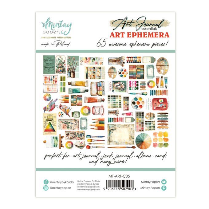 65 die-cuts, Art journal, Ephemera - Art