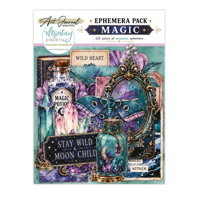 68 die-cuts, Art journal, Ephemera - Magic