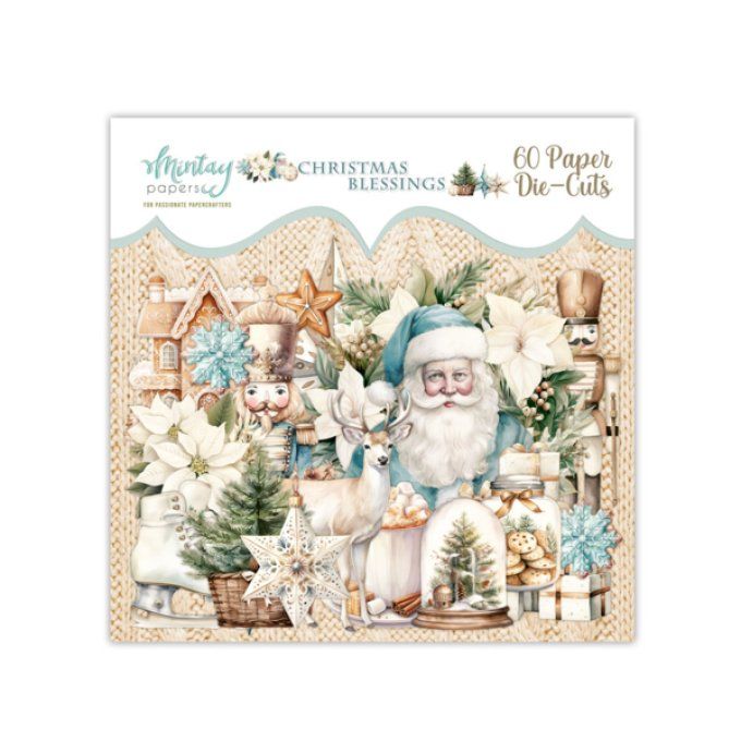 Ensemble de 60 die-cuts, Collection Christmas blessings