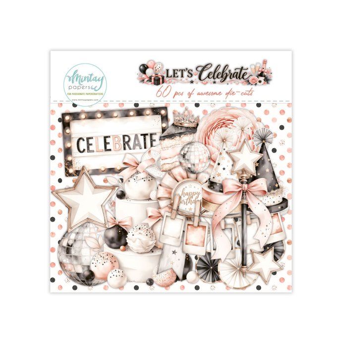 Ensemble de 60 ephemera en papier, Collection Let's Celebrate