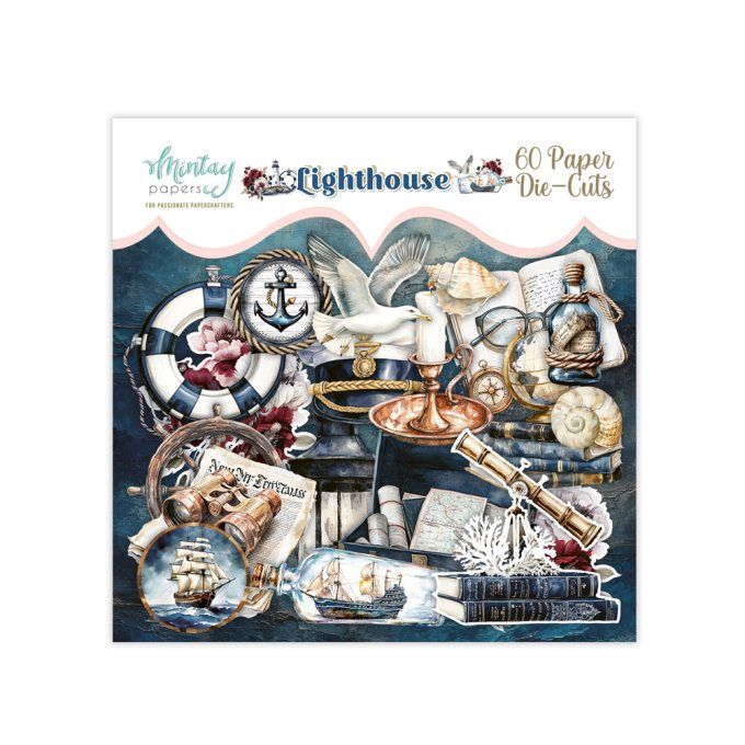 Ensemble de 60 die-cuts, Collection Lighthouse