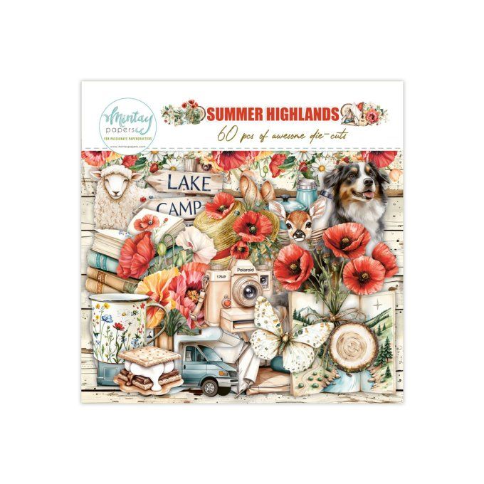 Ensemble de 60 éléments en papier, Collection Summer Highlands