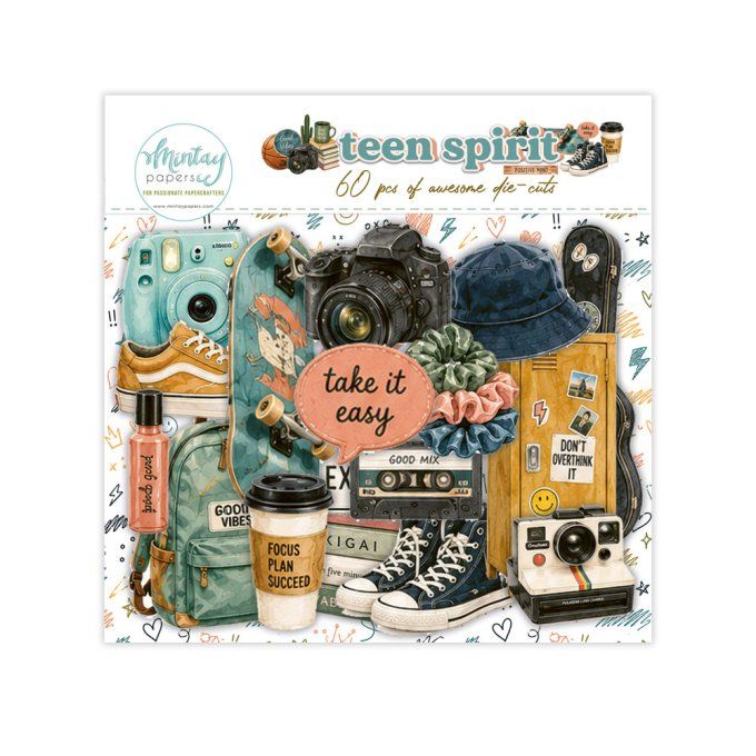 Ensemble de 60 éléments en papier, Collection Teen spirit