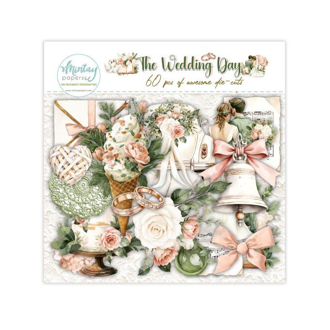 Ensemble de 60 éléments en papier, Collection Wedding day