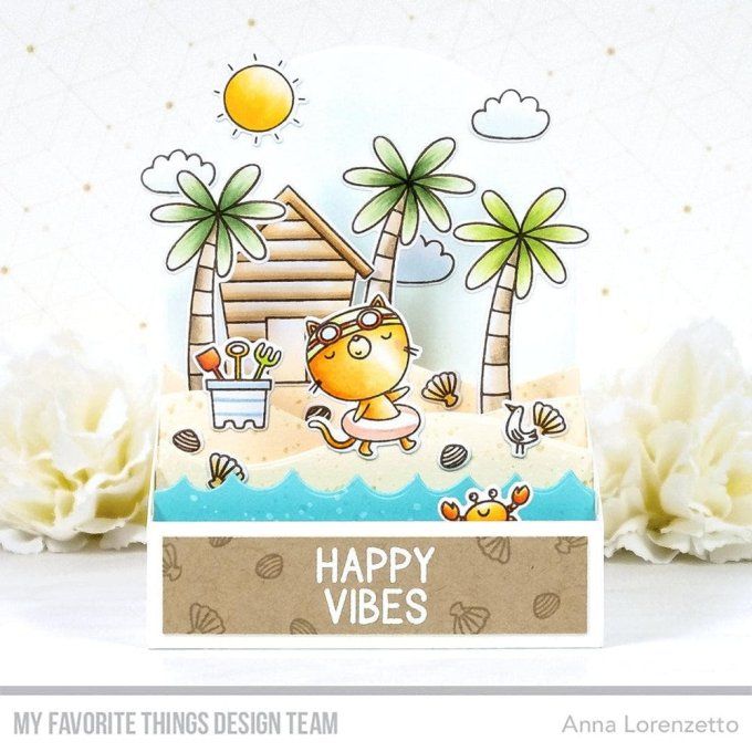 Ensemble de Tampons, MFT, Best beach friends, dimension de la planche : 10x10cm