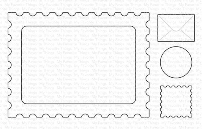 4 Dies/matrices de découpe, forme ticket, first class, My favourite things
