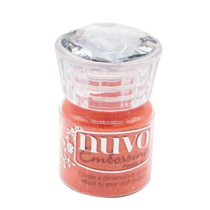 Nuvo, Poudre à embosser, à paillettes, couleur Coral chic