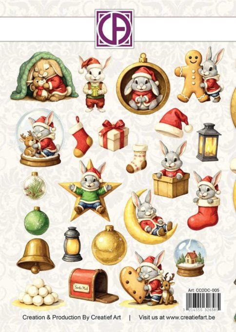 23 Die-cuts - Snowy bunnies