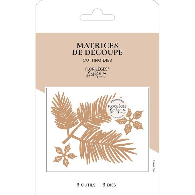 3 Dies/matrices de découpe, Florilèges Design, collection Histoires d'hiver - L'hiver est là