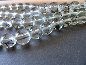 Perles en verre tréfilé, translucide, x20
