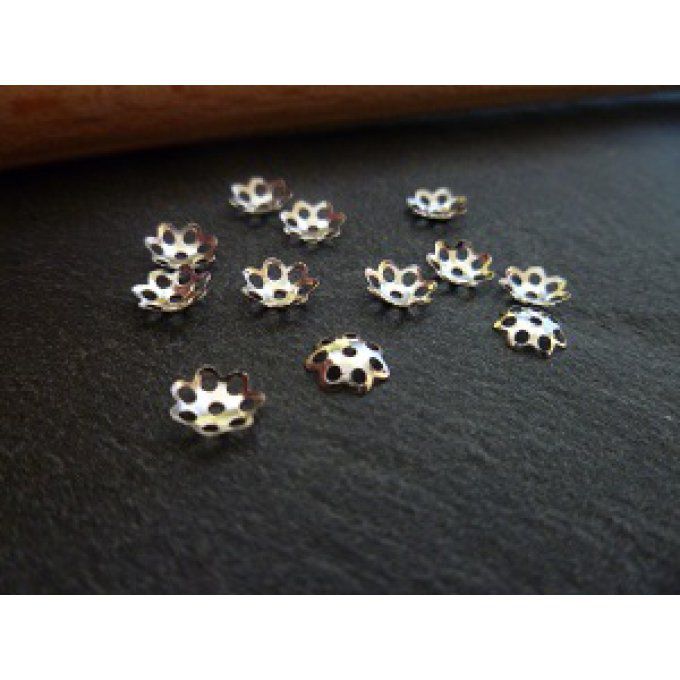 Coupelles "fleur", 6mm,  x10