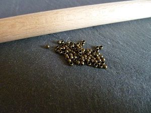 Perles à écraser en laiton, couleur bronze  x100
