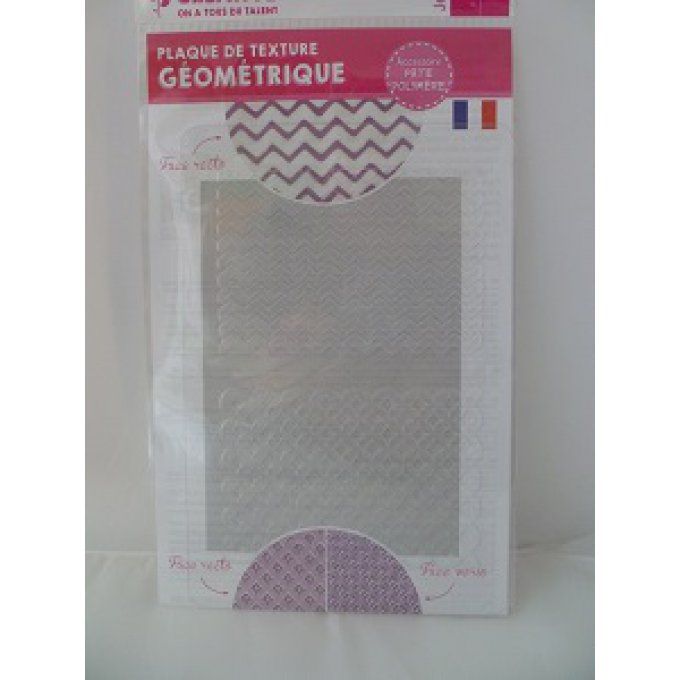 Plaque de texture pour pâte polymère, thème géométrique