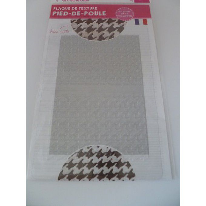 Plaque de texture pour pâte polymère, thème pied-de-poule