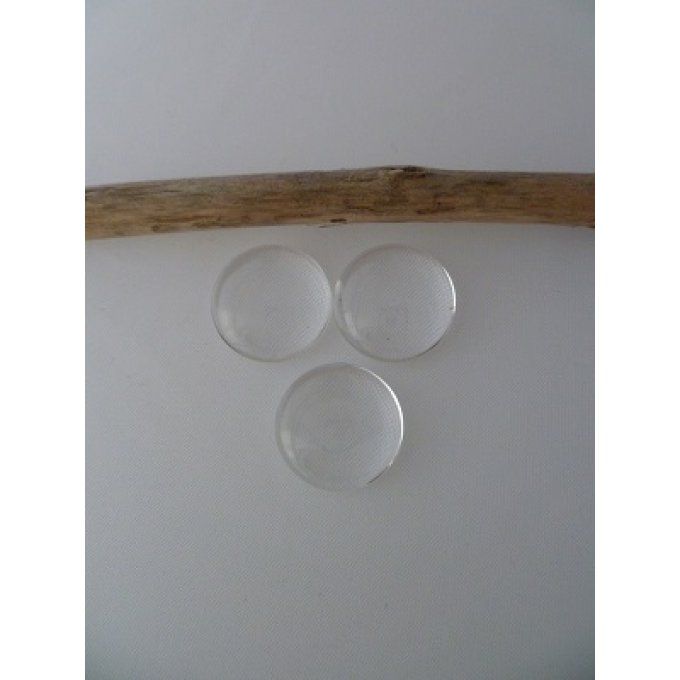 Cabochon rond en verre, diamètre 18mm , x1 (effet loupe)