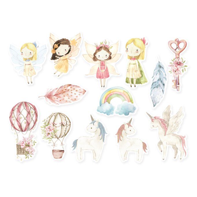 P13 - 13 die-cuts, Collection Believe in fairies, 240gsm