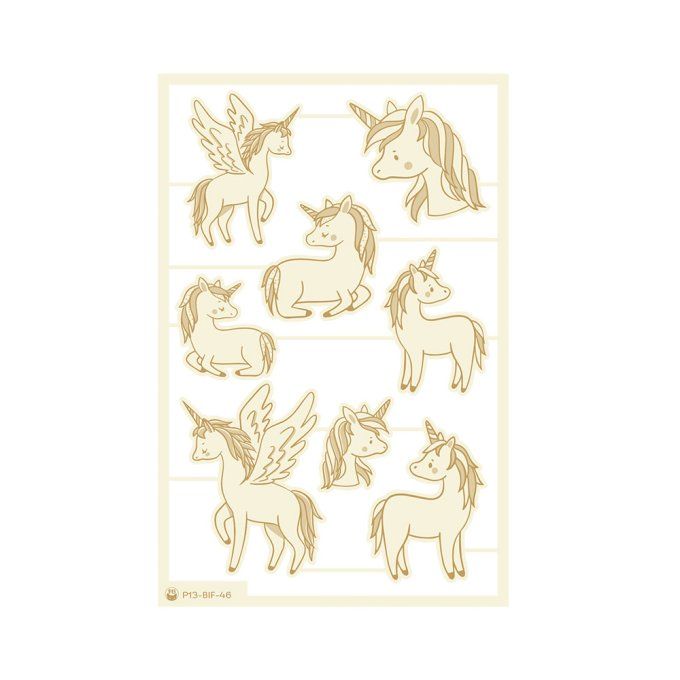 P13 - Chipboards, Collection Believe in fairies, dimension de la planche 15x10cm