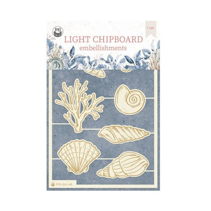 7 Chipboards, Sea la vie,  Piatek - dimension de la planche : 9x14cm environ 