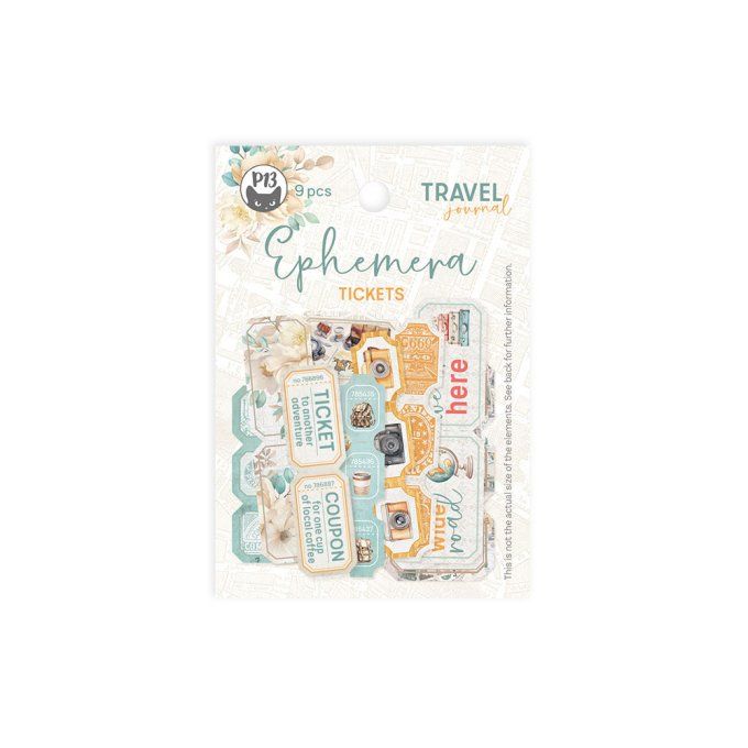 P13 - 13 die-cuts, Collection Travel journal, 240gsm - tickets