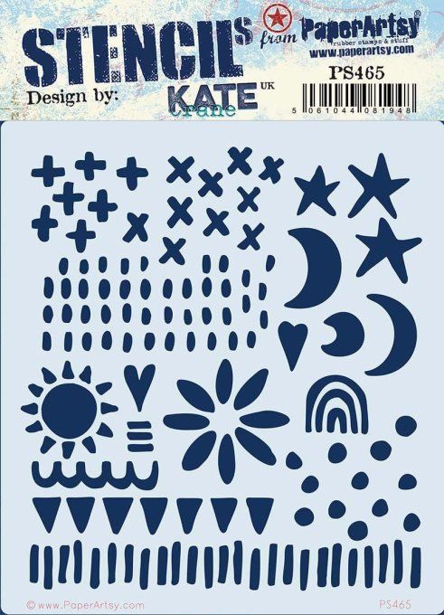 Pochoir - PaperArtsy - Dimension : 16x18cm environ , Kate Crane