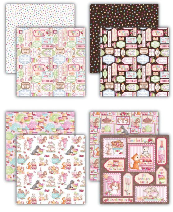 36 feuilles, Craft consortium - Strawberry Tea - 20x20cm