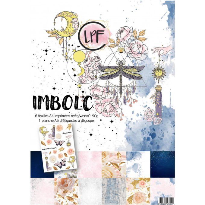 La petite française - 6 feuilles format A4, + 1 planche A5 d'étiquettes à découper, Imbolc