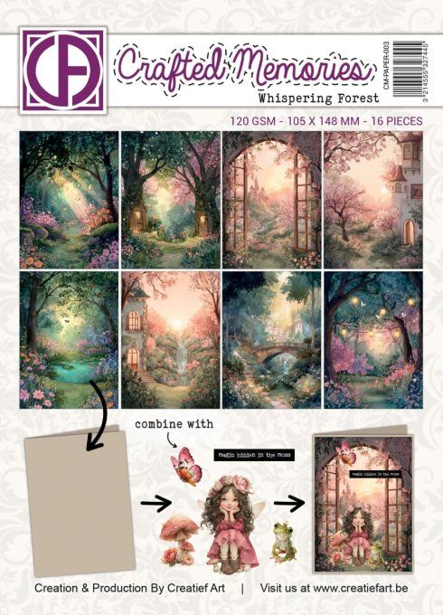 16 pièces, format A6 - Whispering Forest