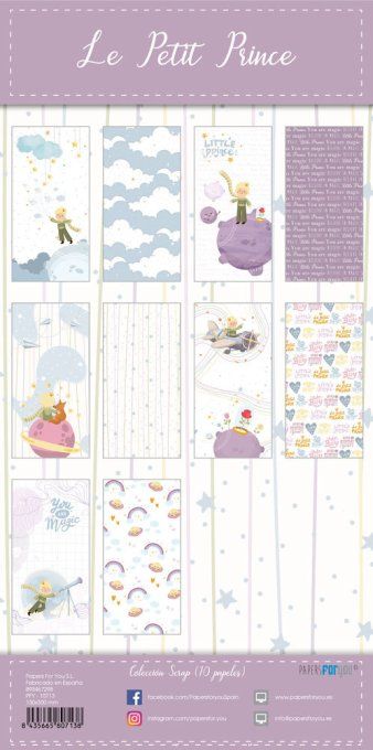 Collection Le petit prince, PapersForYou, 15x30cm - 10 pages 
