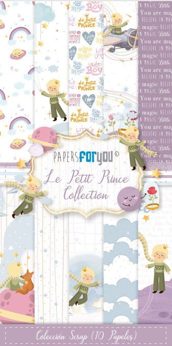 Collection Le petit prince, PapersForYou, 15x30cm - 10 pages 
