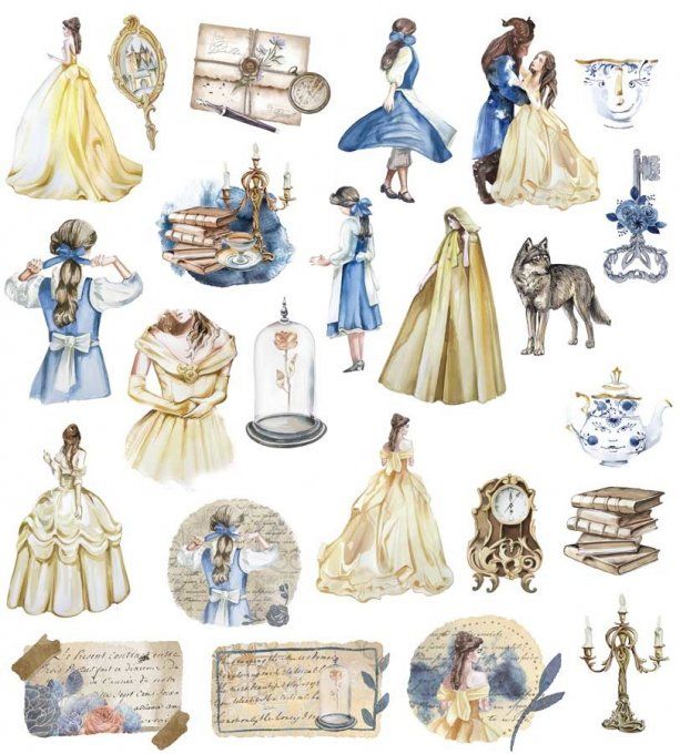 Collection Once upon a time, PapersForYou, ensemble de die-cuts (24 pièces)